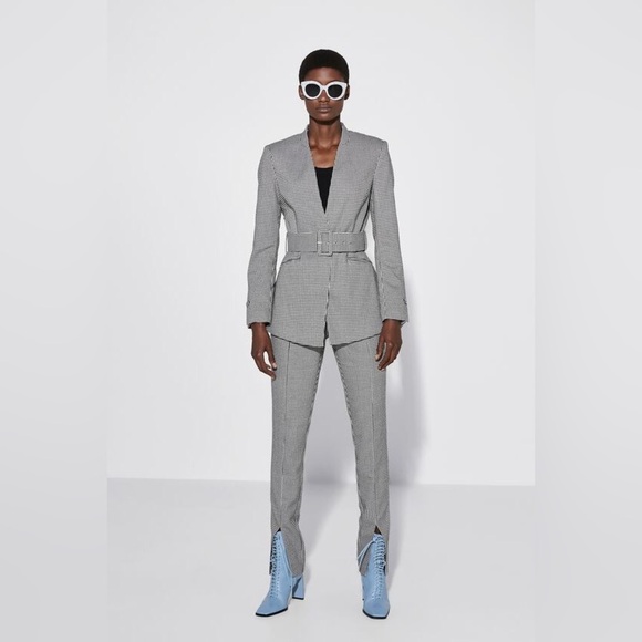 🦋🦋 Bloggers Favorite 🦋🦋 Zara Houndstooth Pants Size M - Picture 5 of 15